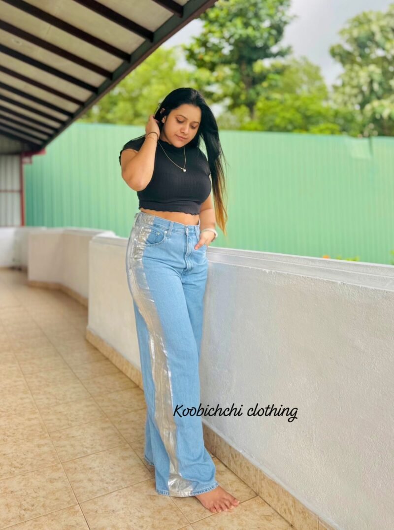 High Waist Cinch Baggy Jeans | Women's Lightweight Denim - Image 3