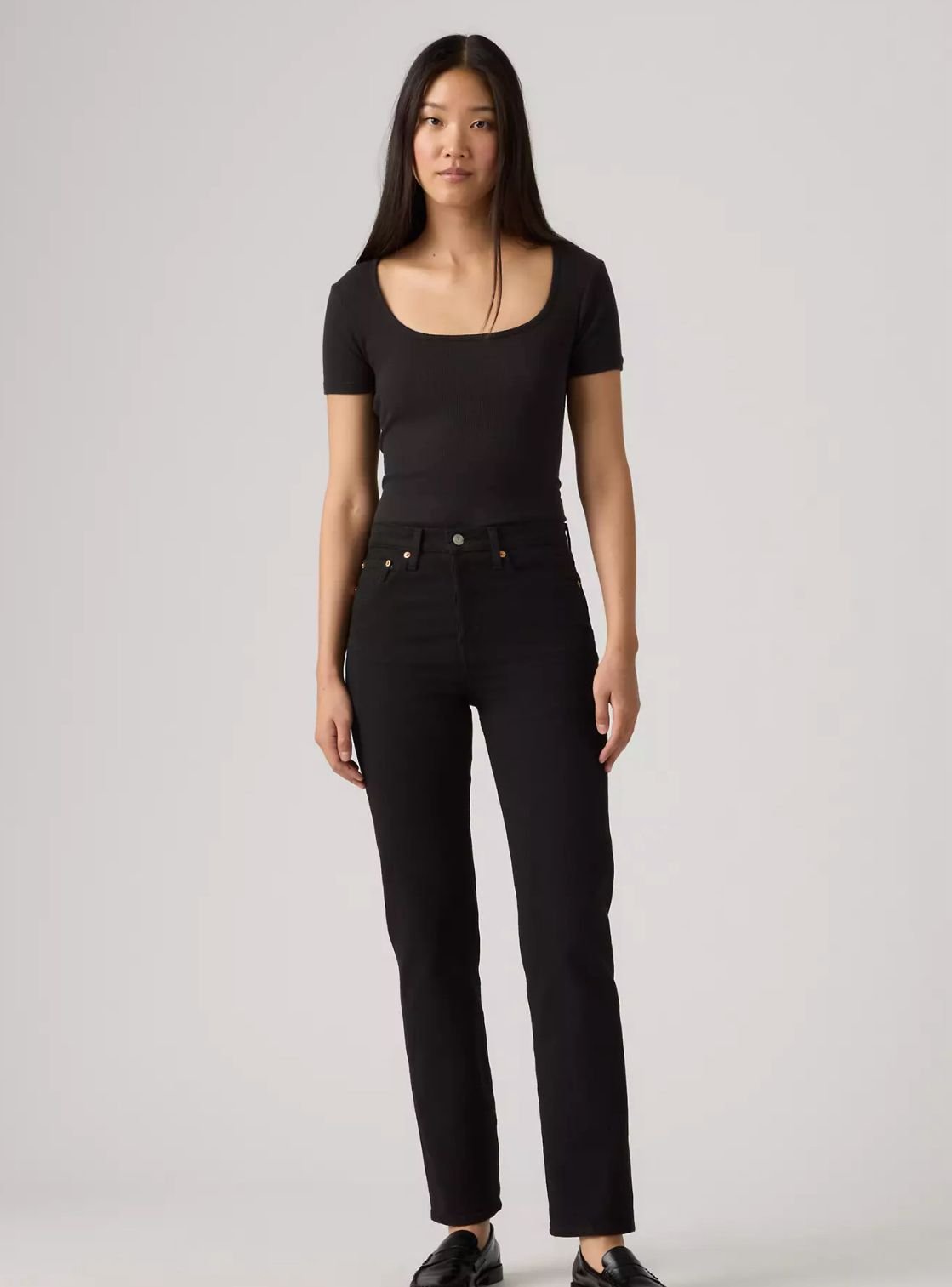 Ladies High Waist Straight Leg Jeans | Classic Denim Fit - Image 4