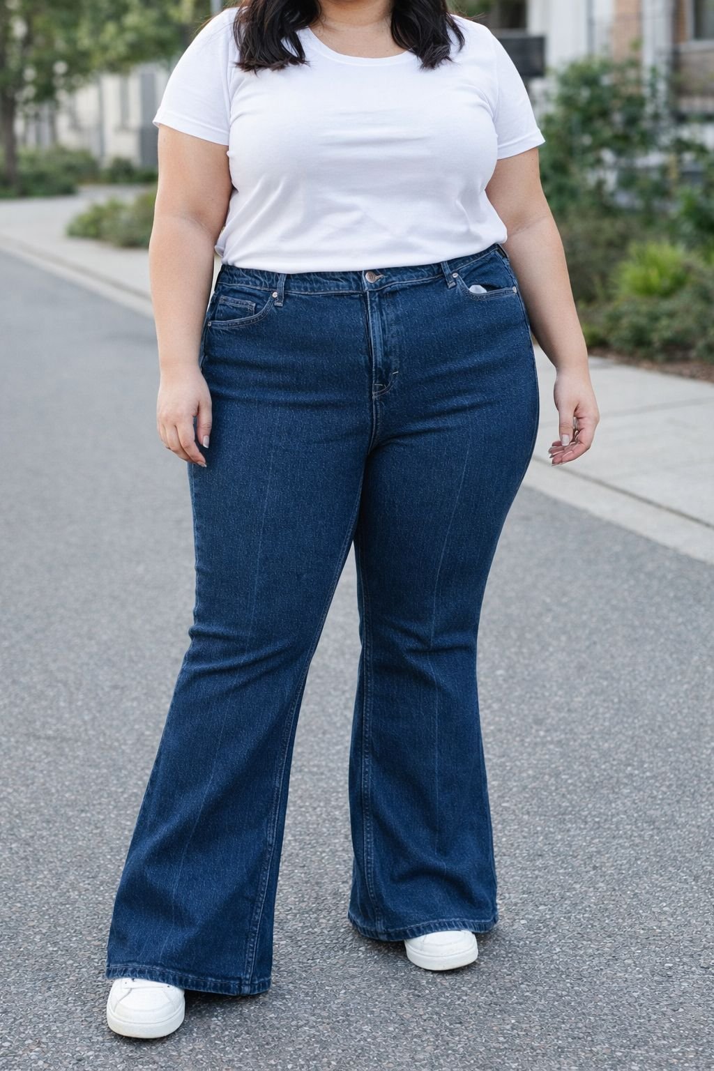 Ladies Stretch Boot Cut Jeans | Plus Size Curvy Fit