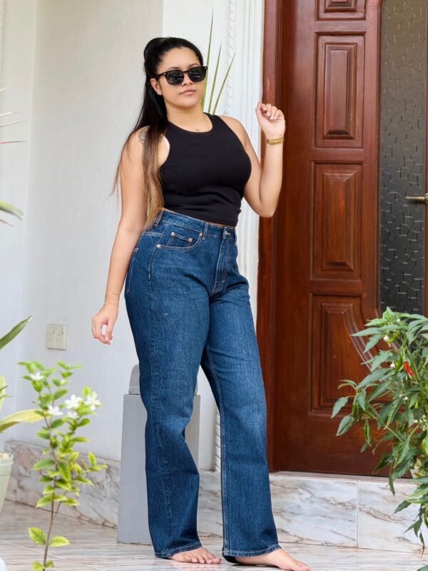 Straight Leg Jeans | Classic Blue Denim